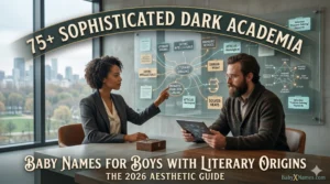 Read more about the article 75+ Sophisticated Dark Academia Baby Names for Boys with Literary Origins: The 2026 Aesthetic Guide
