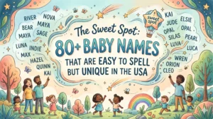 Read more about the article The Sweet Spot: 80+ Baby Names That Are Easy to Spell but Unique in the USA