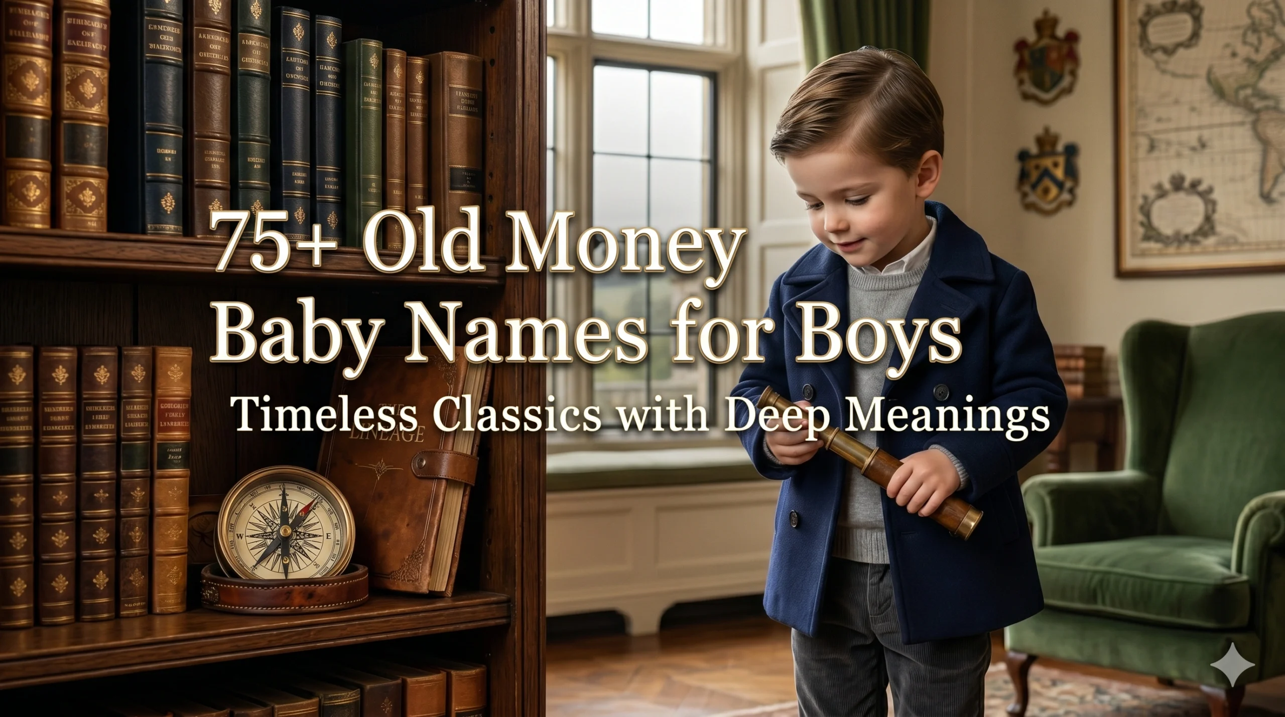 Read more about the article 75+ Timeless Old Money Baby Names for Boys with Meanings: The 2026 Definitive Guide